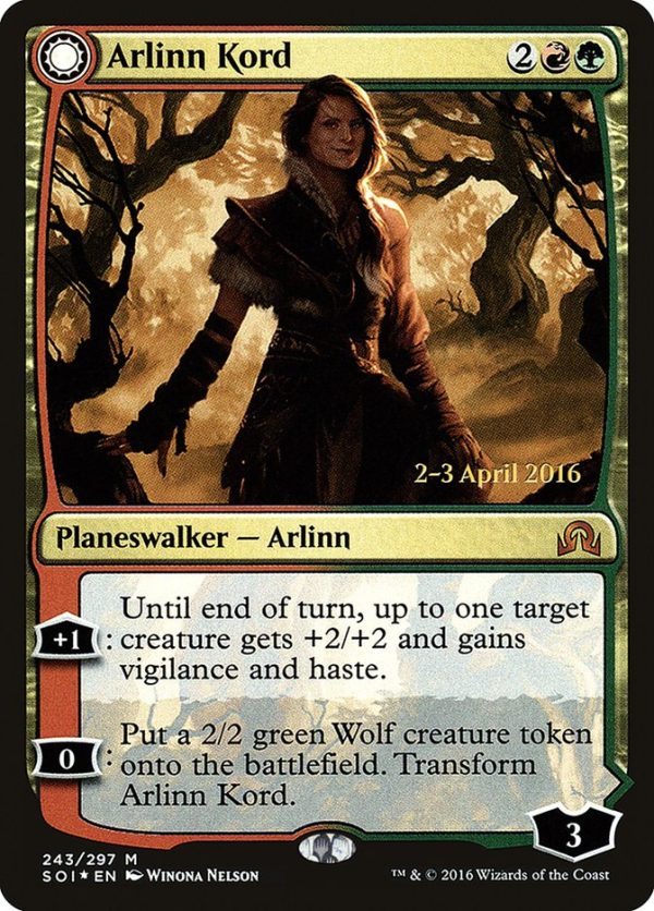 Arlinn Kord    Arlinn, Embraced by the Moon [Shadows over Innistrad Prerelease Promos] Online now