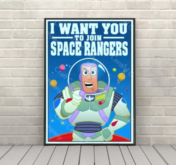 Buzz Lightyear Poster Disney Poster Toy Story Poster I want you to join Space Rangers Poster AstroBlaster Attraction Posters  Andy s Room For Discount