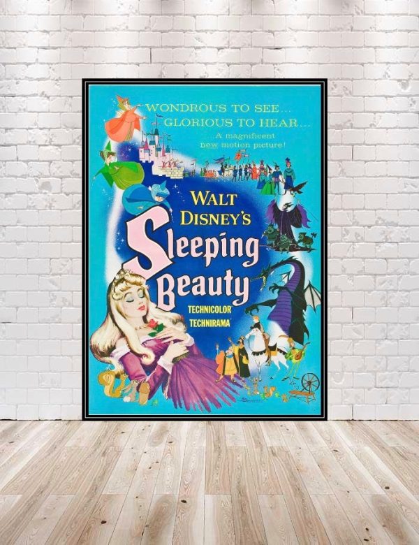 Sleeping Beauty Poster Sleeping Beauty Movie Poster Vintage Disney Poster Disney Movie Posters Classic Disneyland Poster Disney World Poster on Sale