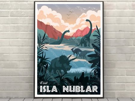 Jurassic Park Poster Isla Nublar Poster Attraction Poster Universal Studios Poster Vintage Classic Movie Poster Jurassic Park ride posters Online