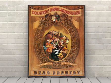 Country Bear Jamboree Poster Vintage Disney Poster Country Bear Poster Bear Country Disneyland Poster Online Sale