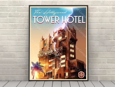 Tower of Terror Poster Disney Attraction Poster Hollywood Studios Poster Vintage Disney Poster Hollywood Tower Hotel Poster Twilight Zone Fashion