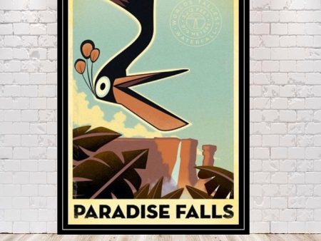 UP Poster Paradise Falls Poster Pixar Poster 8x10 11x14 13x19 16x20 18x24 Vintage Disney Poster Disney World Poster Up the Movie Poster Online Hot Sale