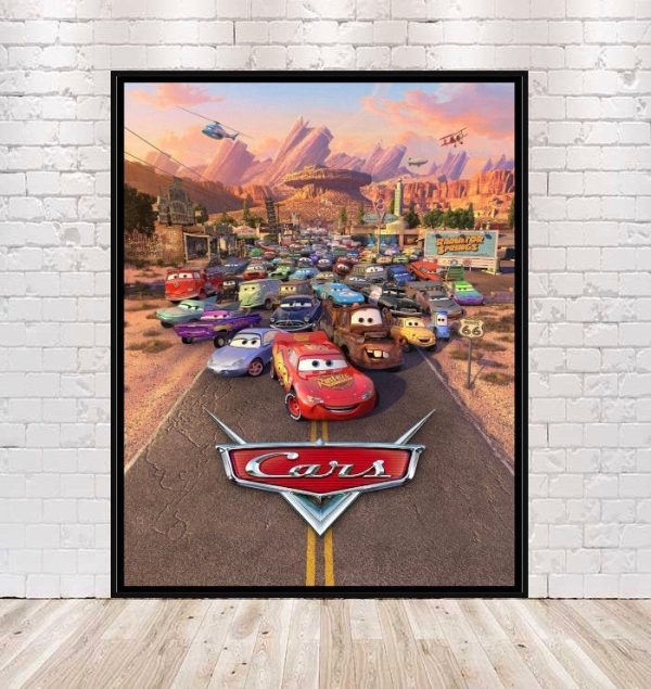 Cars Poster Disney Cars Movie Poster Vintage Disney Poster Disney World Posters Disneyland Attraction Poster Wall Art Nursery Bed Room For Cheap