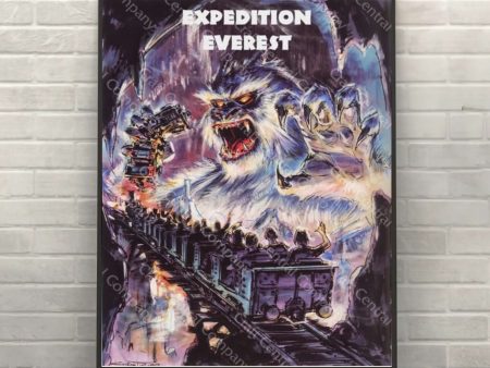 Expedition Everest Poster Animal Kingdom Poster Vintage Disney Attraction Wall Art on Sale