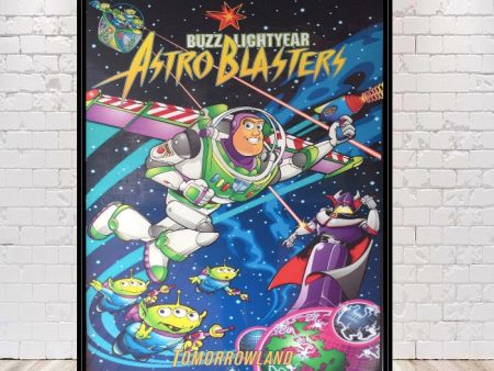 Buzz Lightyear AstroBlasters Poster Vintage Disney Attraction Poster Toy Story Poster Tomorrowland Poster Disney World Space Ranger Spin Supply