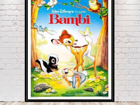 Bambi Poster Vintage Disney Movie Poster Classic Bambi Movie Poster Disney Poster Disney Attraction Posters Disneyland Disney World Wall Art For Sale