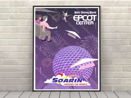 Soarin Around The World Poster Epcot Disney Attraction Poster Online