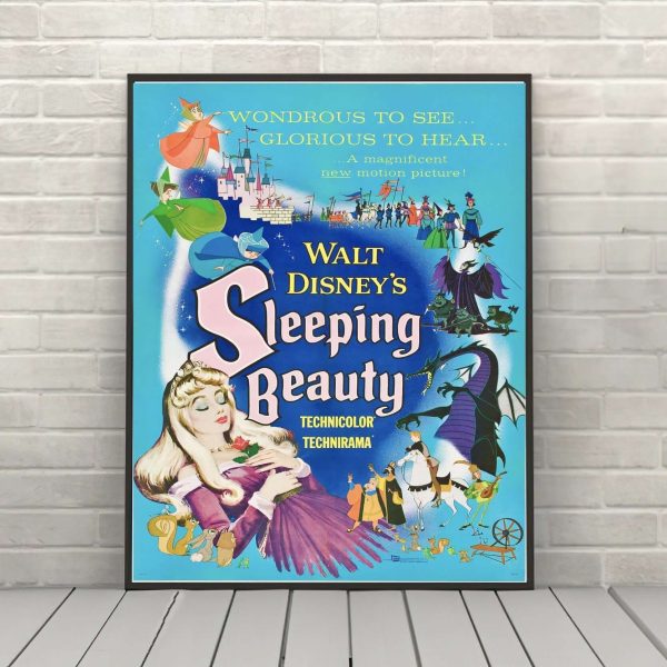 Sleeping Beauty Poster Sleeping Beauty Movie Poster Vintage Disney Poster Disney Movie Posters Classic Disneyland Poster Disney World Poster on Sale