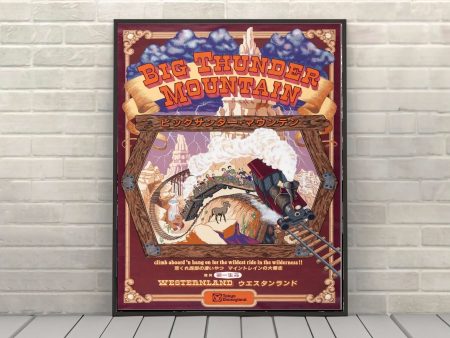 Big Thunder Mountain Railroad Poster Tokyo Disney Poster Japan Disney Poster Thunder Mountain Poster For Discount