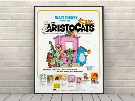 AristoCats Poster Aristocats Movie Poster Vintage Disney Poster Disney Movie Poster Attraction Poster Disney World Poster Disneyland Poster For Cheap