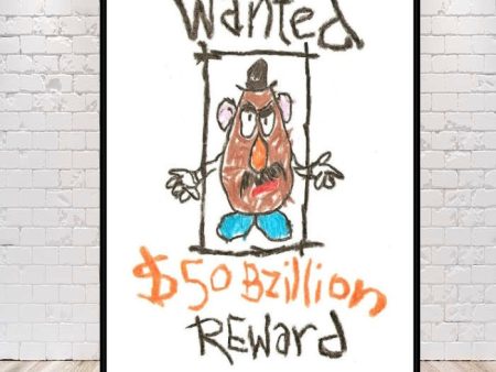 Mr. Potatoe Head Poster Vintage Disney Poster Wanted Poster Andy Drwaing Toy Story POSTER 8x10, 11x14, 13x19, 16x20, 18x24 Toy Story Land Online