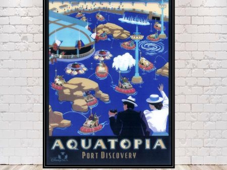 Aquatopia Poster Vintage Disney Poster Vintage Disney World Poster Disney Sea Poster Tokyo Disney Poster Port Discovery Poster Discount