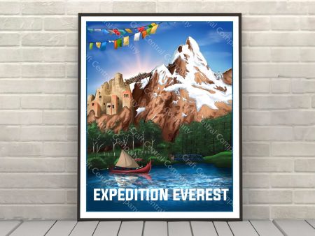 Expedition Everest Attraction Poster Disney World Animal Kingdom Wall Art on Sale