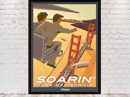 Soarin Poster Soarin Over California Poster Vintage Epcot Attraction Poster Vintage Disney Poster Disneyland Posters Disney World Wall Art For Discount