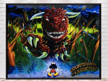 Countdown to Extinction Poster 8x10 11x14 13x19 16x20, 18 x 24 Animal Kingdom Poster Vintage Dinosaur Poster Disney Poster Disney World For Cheap