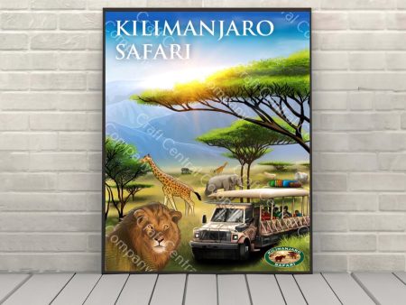 Kilimanjaro Safari poster Animal Kingdom Poster Attraction Poster Vintage Disney Poster Tree of Life Poster Disney World Poster Fashion