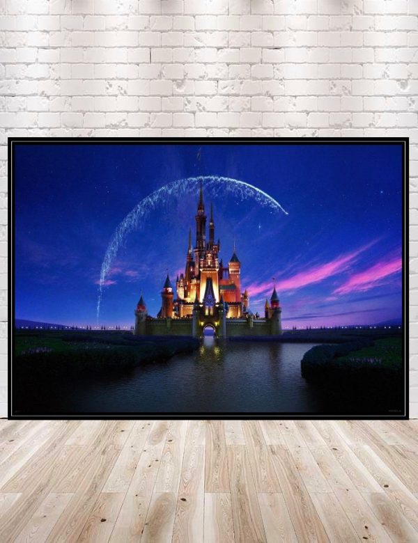 Cinderella s Castle Poster Magic Kingdom Poster Disney opening logo Poster Disney Movie Poster Disney World Poster Attraction Poster nursery Sale