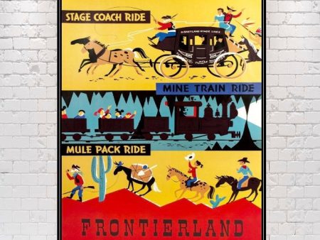 Frontierland Poster Vintage Disney Poster Sizes 8x10, 11x14, 13x19, 16x20 18x24 Mule Ride Poster Disney World Poster Stage Couch Ride Poster Online Sale