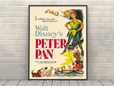 Peter Pan Poster Disney Movie Poster Peter Pan Movie Poster Attraction Posters Vintage Disney Poster Disney World Peter Pans Flight Poster For Cheap