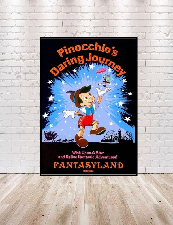 Pinocchio s Daring Journey Poster Pinocchio Poster 8x10 11x14 13x19 16x20 18x24 Vintage Disney Poster Disney World Poster Fantasyland Poster Online Sale