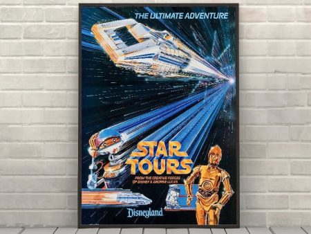 Star Tours Poster Vintage Star Wars Attraction Poster Disneyland Poster Vintage Disney Poster For Sale