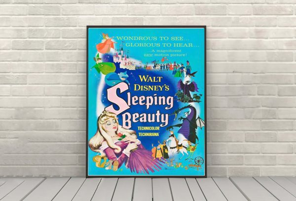 Sleeping Beauty Poster Sleeping Beauty Movie Poster Vintage Disney Poster Disney Movie Posters Classic Disneyland Poster Disney World Poster on Sale