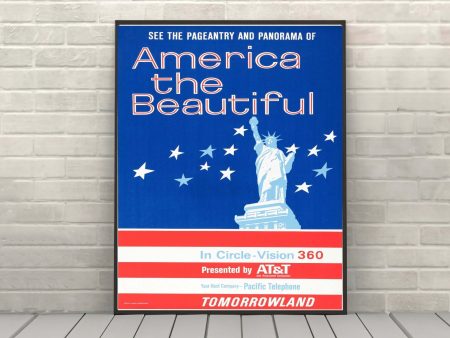 America the Beautiful Poster Vintage Tomorrowland Poster Vintage Disney Poster Sizes 8x10, 11x14 13x19 16x20 18x24 Vintage Disneyland Poster Online now