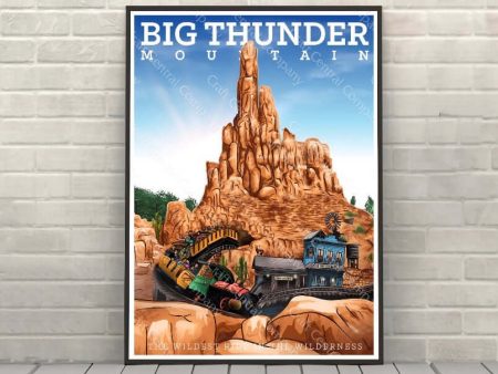 Big Thunder Mountain Poster Disney Attraction Poster Vintage Disney Magic Kingdom Posters Frontierland Poster Disneyland Disney World Fashion