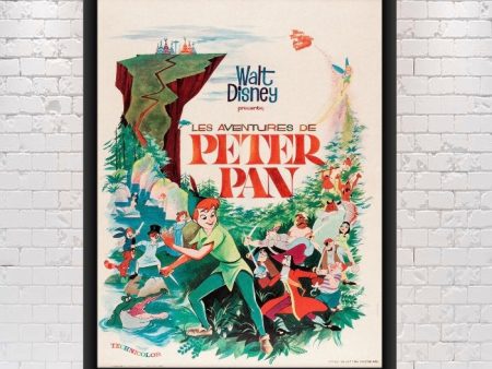 Peter Pan Poster Peter Pan s Flight Posters Vintage Disney Movie Poster Disneyland Attraction Poster Classic Disney World Wall Art Nursery Online Sale