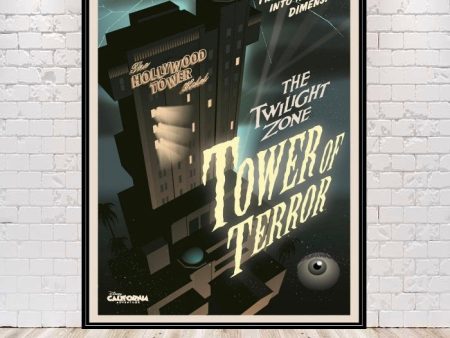 Tower of Terror Attraction Poster Hollywood Studios Posters Vintage Disney Poster Twilight Zone Poster Disneyland Poster Disney World Art Online now