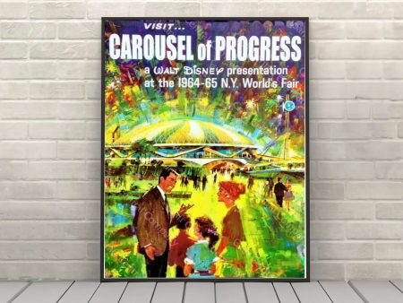 Carousel of Progress Attraction Poster World Fair Vintage Disney Poster Disney World Poster Tomorrowland Poster Magic Kingdom Disneyland Online