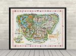 1955 Disneyland Map Poster Vintage Disney Poster Disneyland Poster Magic Kingdom Disney World Poster Ride Map Attraction Poster Fashion