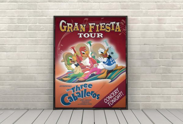 Gran Fiesta Tour Epcot Poster Three Caballeros Poster Disney Attraction Poster Vintage Disney World Poster (2 Hidden Mickeys) Online