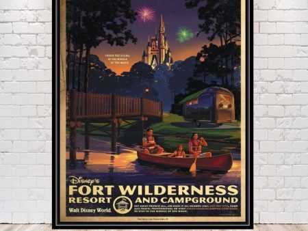 Fort Wilderness Resort Poster Disney Poster Fort Wilderness resort and campground Vintage Disney Attraction Posters Disney Hotel Poster Online