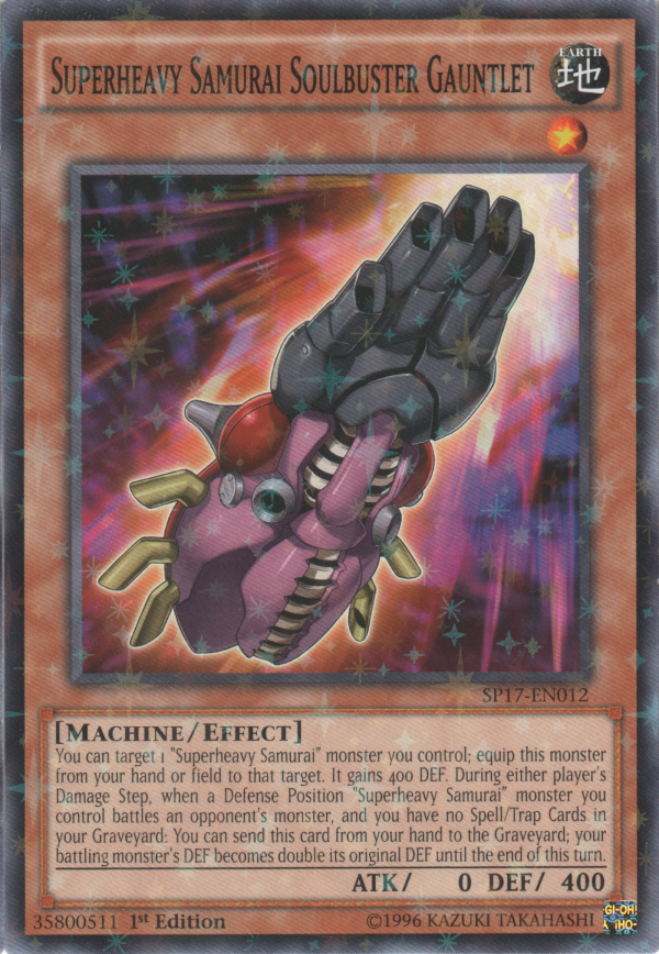 Superheavy Samurai Soulbuster Gauntlet [SP17-EN012] Starfoil Rare For Sale